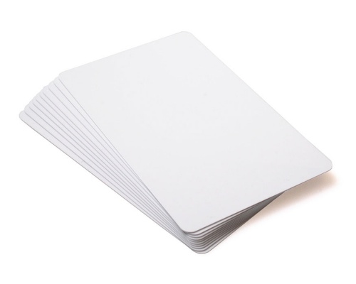 Blank White 470 Micron Plastic Cards (Pack of 100)
