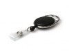 Black Solid Carabiner Card Reels with Reinforced Straps (Pack of 50)
