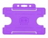 Purple Single-Sided Biobadge Open Faced ID Card Holder Landscape x 100