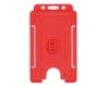 Red Single-Sided BioBadge Open Faced ID Card Holder, Portrait x 100