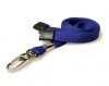 Plain Navy Blue Lanyards with Breakaway and Metal Lobster Clip (Pack of 100)