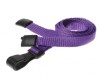 Plain Purple Lanyards with Breakaway and Plastic J Clip (Pack of 100)
