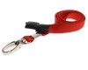 Plain Red Lanyards with Breakaway and Metal Lobster Clip (Pack of 100)