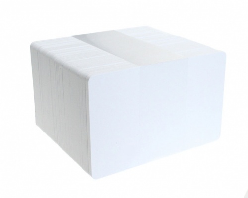Blank White 250-Micron Plastic Cards (Pack of 100)