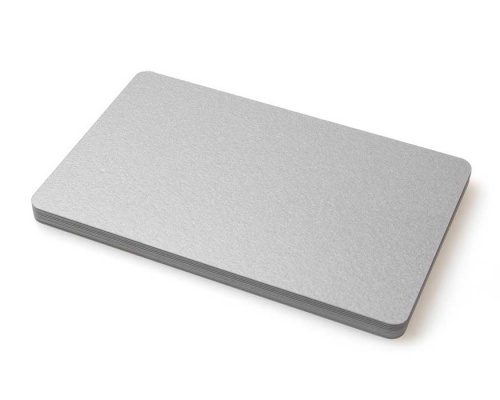 Premium Silver Plastic Cards - 420 Micron (Pack of 100)