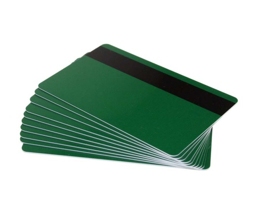 Forest Green Plastic Cards With Hi-Co Magnetic Stripe - 760 Micron (Pack of 100)