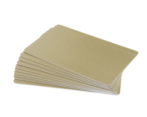 Light Gold Plastic Cards - 760 Micron (Pack of 100)