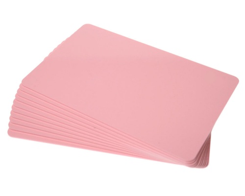 Pink Premium Plastic Cards - 760 Micron (Pack of 100)