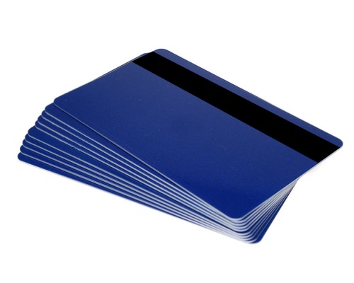 Royal Blue Plastic Cards With Hi-Co Magnetic Stripe - 760 Micron (Pack of 100)