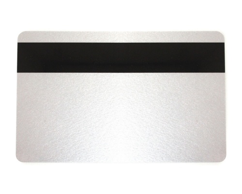 Silver Cards with 2750oe Hi-Co Magnetic Stripe, Coloured Core - 760 Micron (Pack of 100)