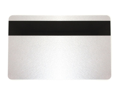 Silver Cards with 2750oe Hi-Co Magnetic Stripe, Coloured Core - 760 Micron (Pack of 100)
