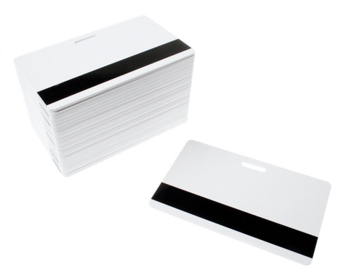 Dyestar Blank White Plastic Cards With Hi-Co Mag and Punch Slot (Pack of 100)