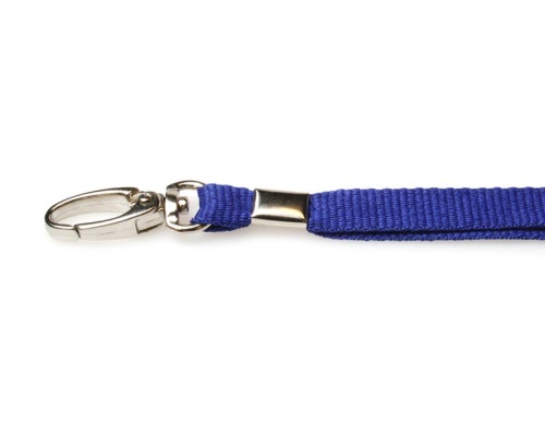 Plain Navy Blue Lanyards with Breakaway and Metal Lobster Clip (Pack of 100)