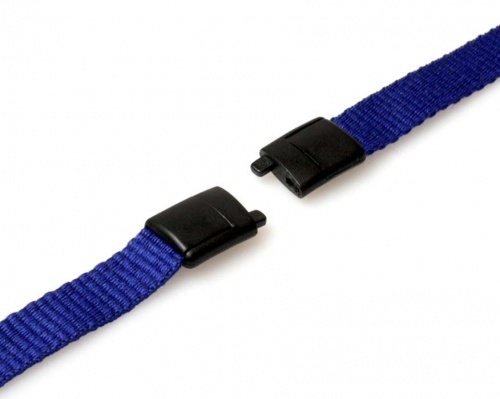 Plain Navy Blue Lanyards with Breakaway and Metal Lobster Clip (Pack of 100)