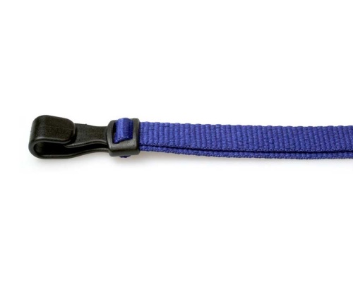 Plain Navy Blue Lanyards with Breakaway and Plastic J Clip (Pack of 100)