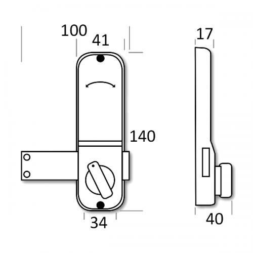 Borg Locks BL2605 Marine Grade Pro Digital Rim Deadbolt Lock