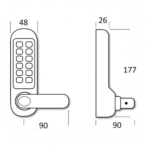 Borg Locks BL5201 Marine Grade Pro Digital Lock