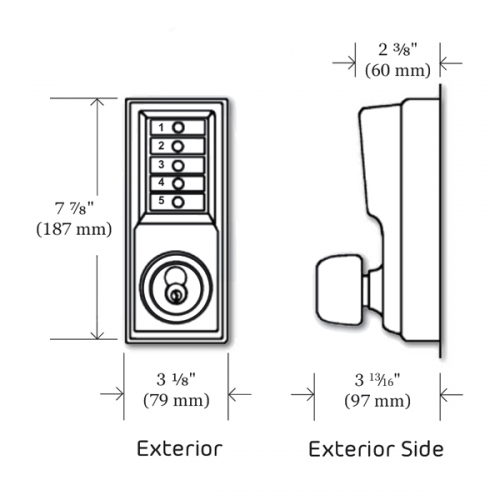 Kaba Simplex 1011 Knob Operated Digital Lock