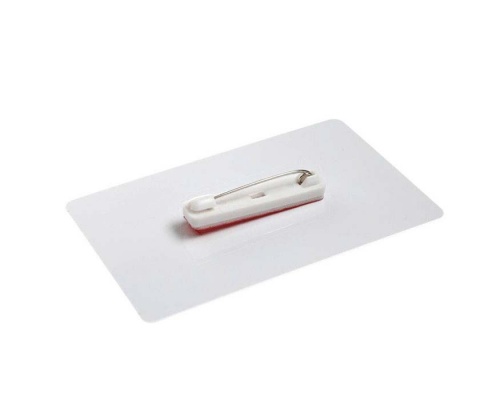 Self-Adhesive Brooch Pin, White (Pack of 100)