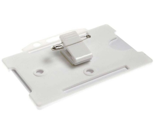 Plastic ID Combination Clip with Pin and Self-Adhesive Pad (Pack of 100)