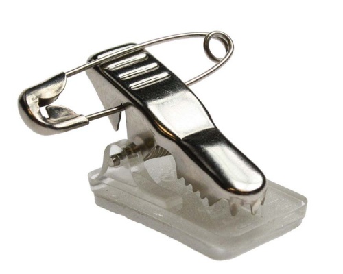 Metal Crocodile ID Card Clip with Pin and Self-Adhesive Pad (Pack of 100)