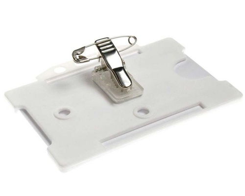 Metal Crocodile ID Card Clip with Pin and Self-Adhesive Pad (Pack of 100)