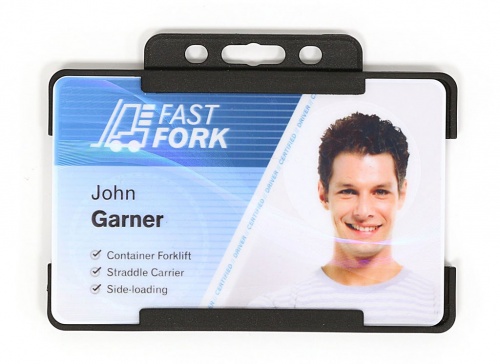 Black Single-Sided Biobadge Open Faced ID Card Holder X 100