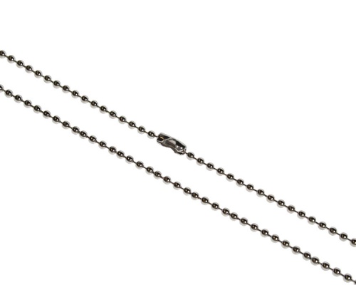 Metal Bead Chain 36 inch Necklace, Nickel Plated (Pack of 100)