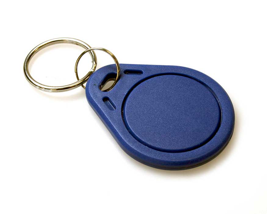 EM4200 125KHz PVC Read-Only Key Fobs - Blue (Pack of 100)