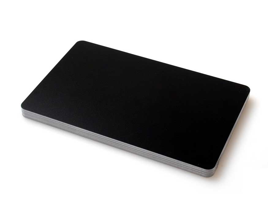 Premium Black Plastic Cards - 420 Micron (Pack of 100)