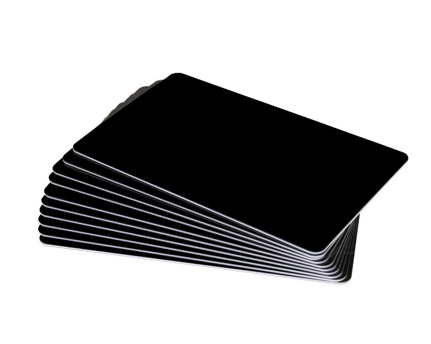 Black Matt Plastic Cards - 760 Micron (Pack of 100)