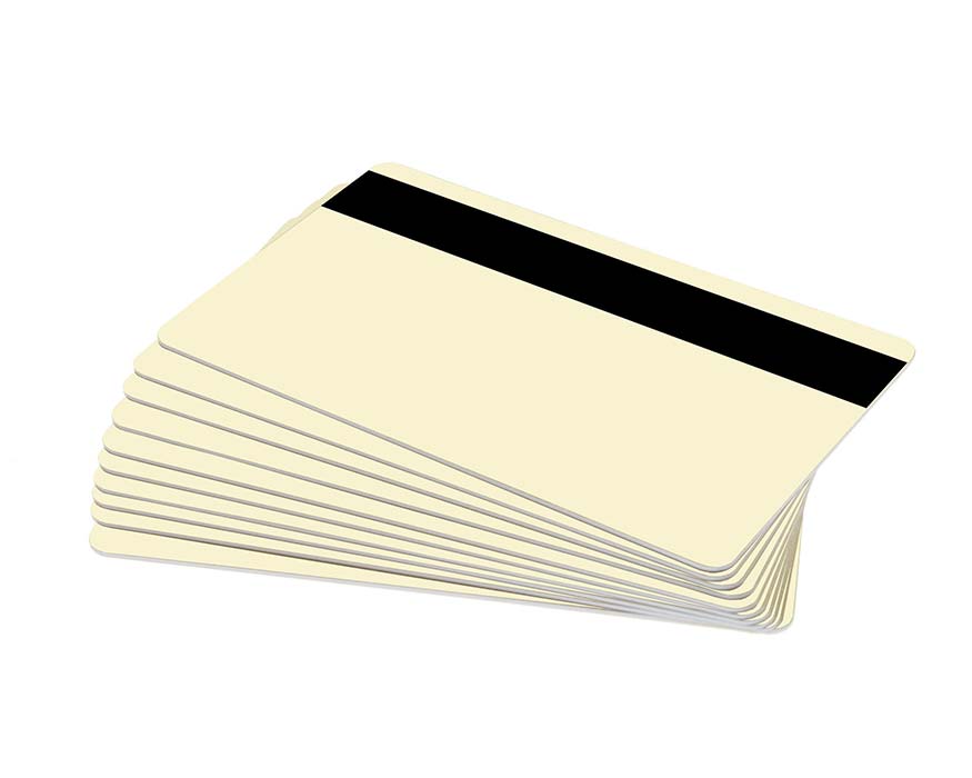 Cream Plastic Cards With Hi-Co Magnetic Stripe - 760 Micron (Pack of 100)