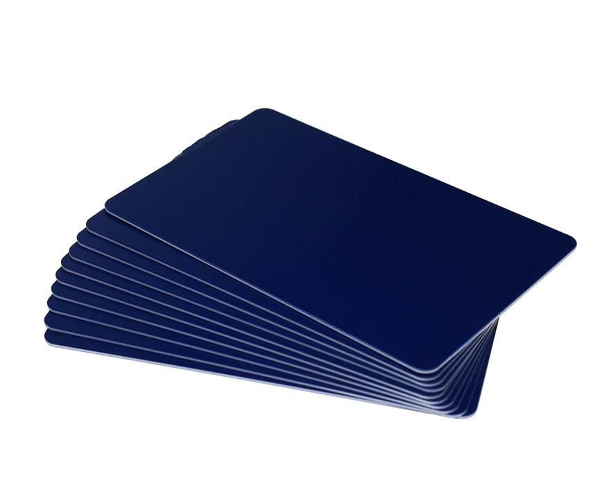 Dark Blue Plastic Cards - 760 Micron (Pack of 100)