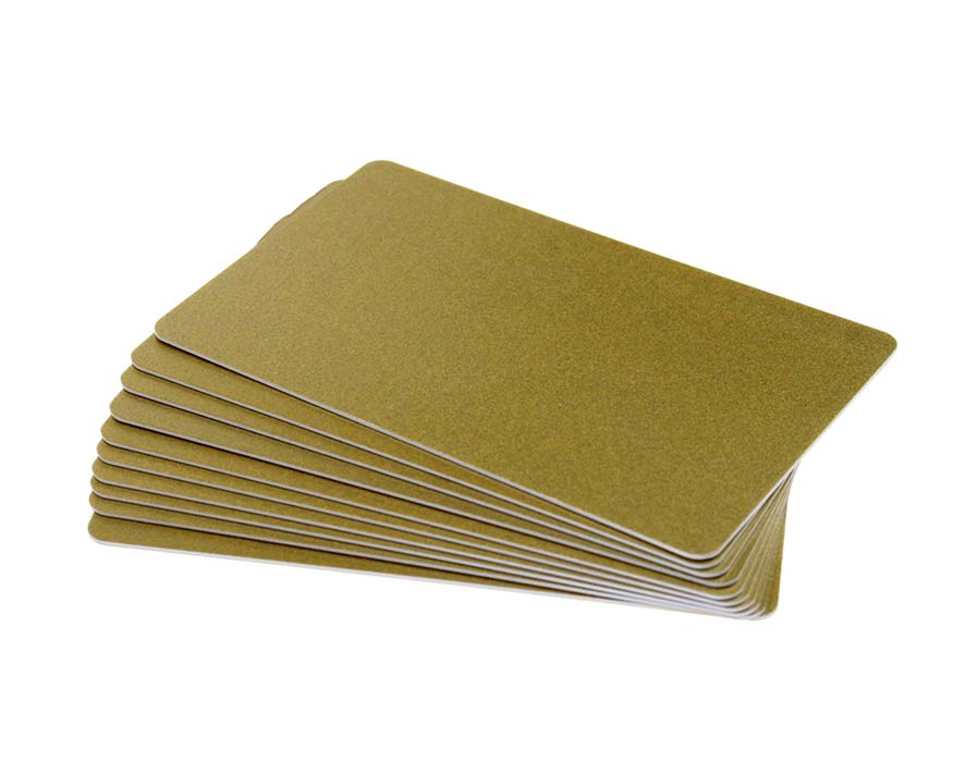 Dark Gold Plastic Cards - 760 Micron (Pack of 100)