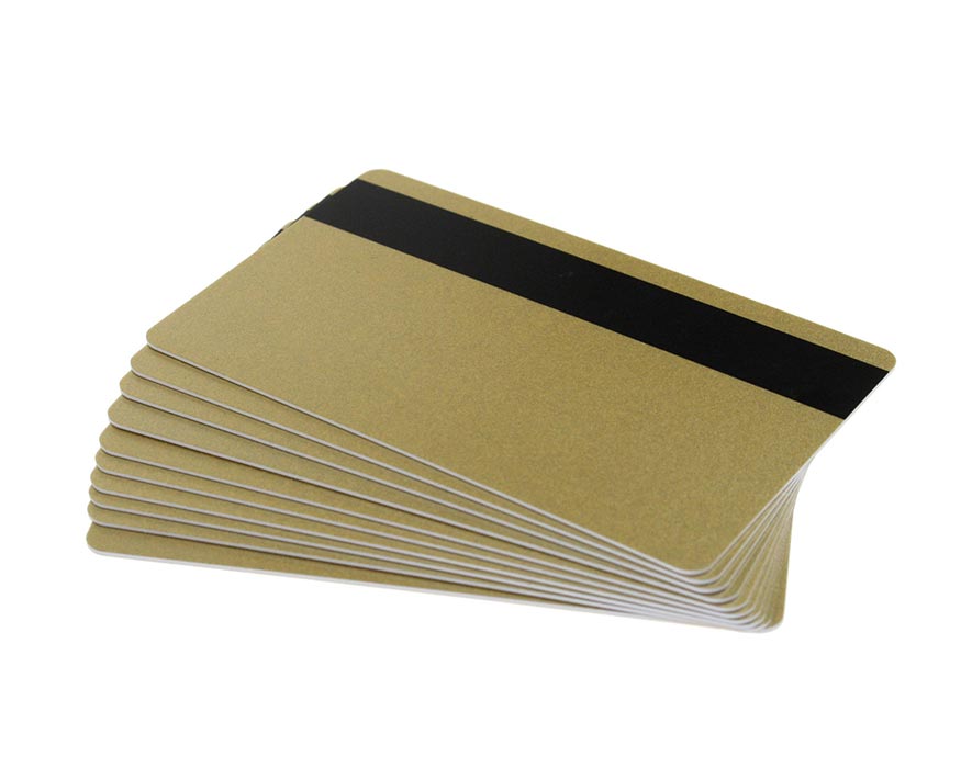 Light Gold Plastic Cards With Hi-Co Magnetic Stripe - 760 Micron (Pack of 100)