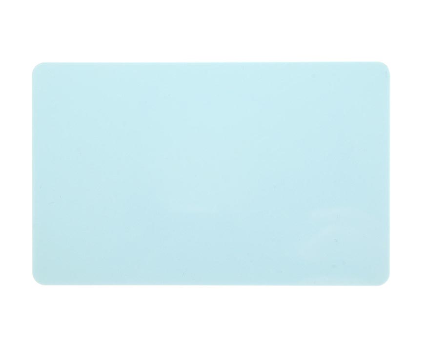 Light Blue Premium 760 Micron Cards, Coloured Core (Pack of 100)