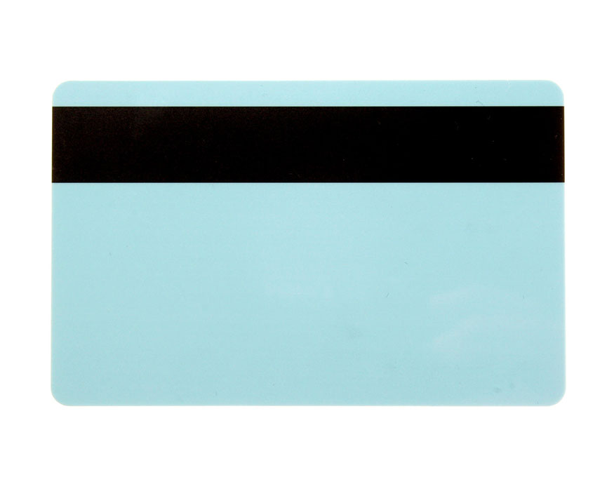 Light Blue Plastic Cards With Hi-Co Magnetic Stripe - 760 Micron (Pack of 100)