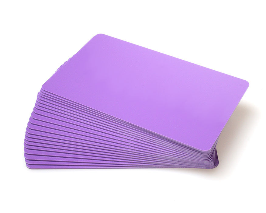 Purple Premium Plastic Cards - 760 Micron (Pack of 100)