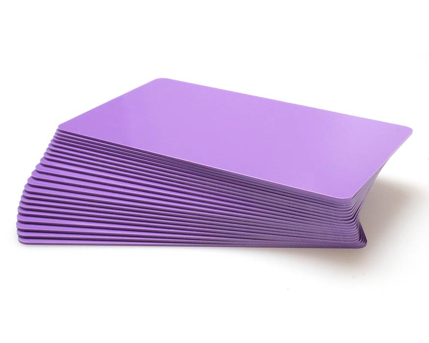 Purple Premium Plastic Cards - 760 Micron (Pack of 100)