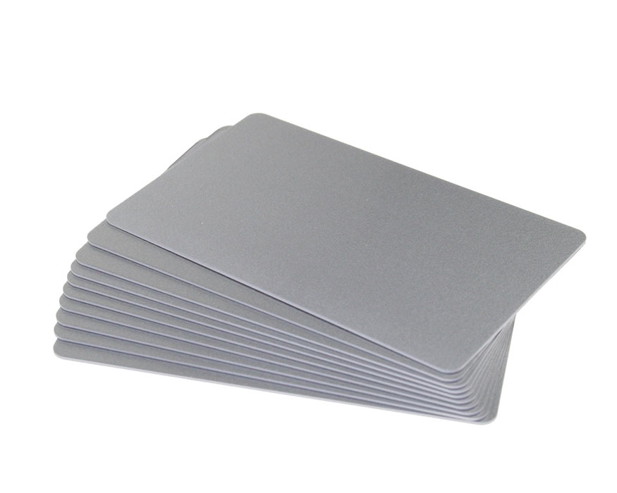 Silver Premium 760 Micron Cards, Coloured Core - Pack of 100