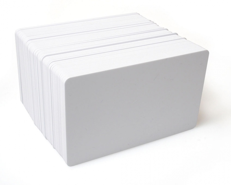 Dyestar Blank White 760 Micron PVC Plastic Cards (Pack of 100)