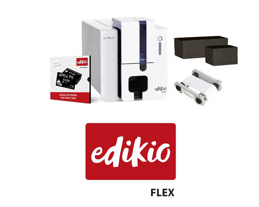 Evolis Edikio Price Tag Flex Printer Bundle