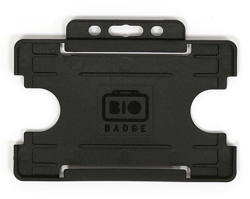 Black Single-Sided Biobadge Open Faced ID Card Holder X 100