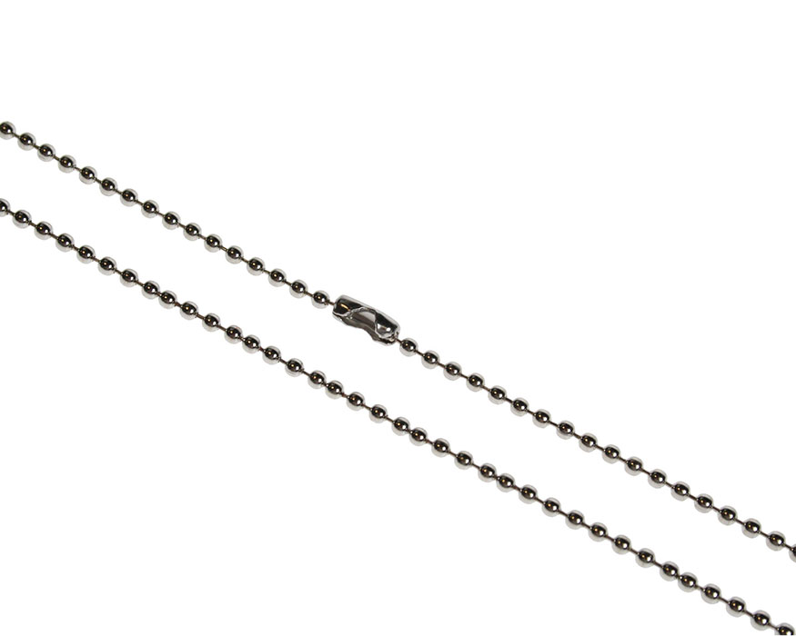 Metal Bead Chain 30 inch Necklace, Nickel Plated (Pack of 100)