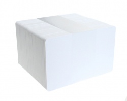 Blank White 250-Micron Plastic Cards (Pack of 100)