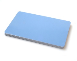 Premium Light Blue Plastic Cards - 420 Micron (Pack of 100)