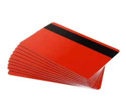 Orange Plastic Cards with Hi-Co Magnetic Stripe Coloured Core - 760 Micron (Pack of 100)