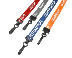 Printed Lanyard Bundle inc Governor Contractor Staff & Visitor (Pack of 100)